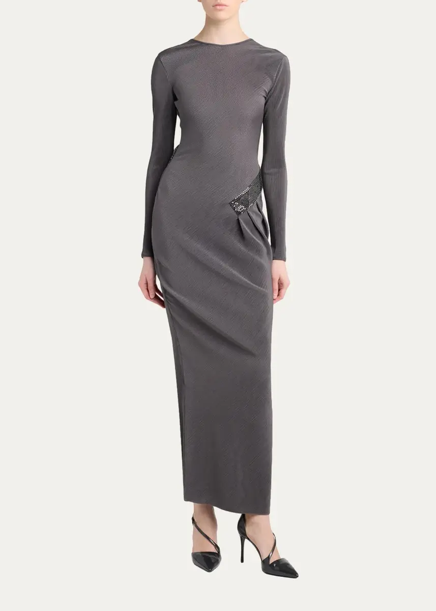 Giorgio Armani Embellished Asymmetric Column Dress | Thumbnail 2 Giorgio Armani Embellished Asymmetric Column Dress | Thumbnail 2