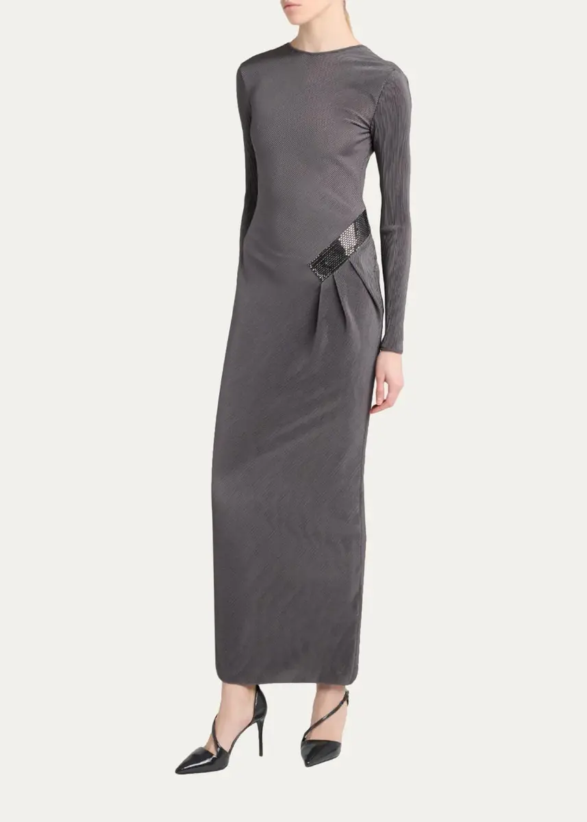Giorgio Armani Embellished Asymmetric Column Dress | Thumbnail 4 Giorgio Armani Embellished Asymmetric Column Dress | Thumbnail 4
