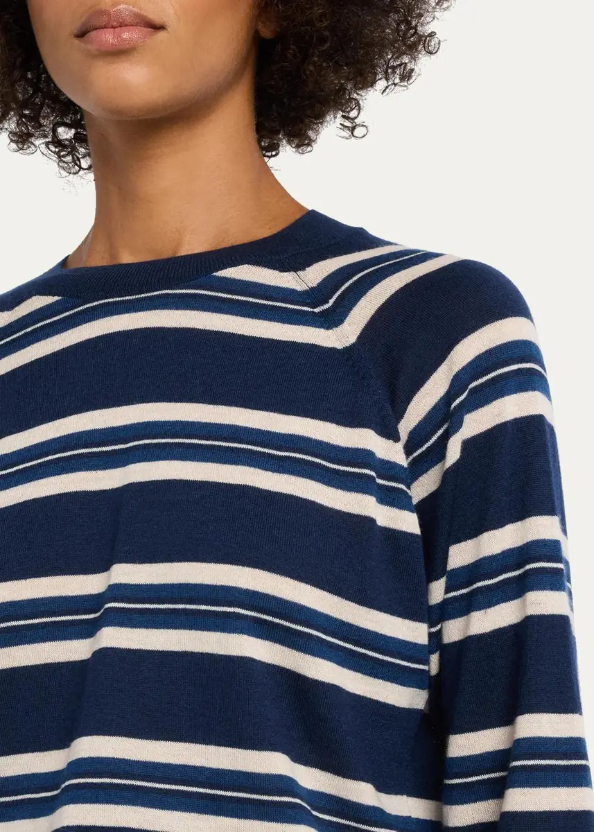 Sprwmn Striped Raglan Cashmere Sweater | Thumbnail 5 Sprwmn Striped Raglan Cashmere Sweater | Thumbnail 5