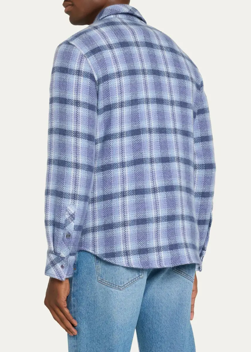 God’s True Cashmere Men's Plaid Cashmere Shirt | Thumbnail 8 God’s True Cashmere Men's Plaid Cashmere Shirt | Thumbnail 8