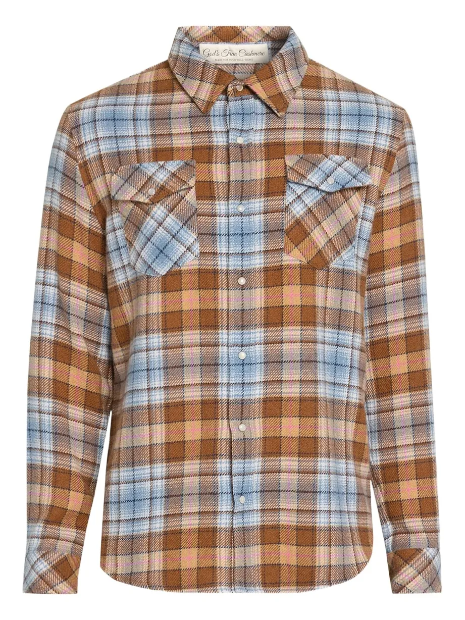 Men's Plaid Cashmere Shirt