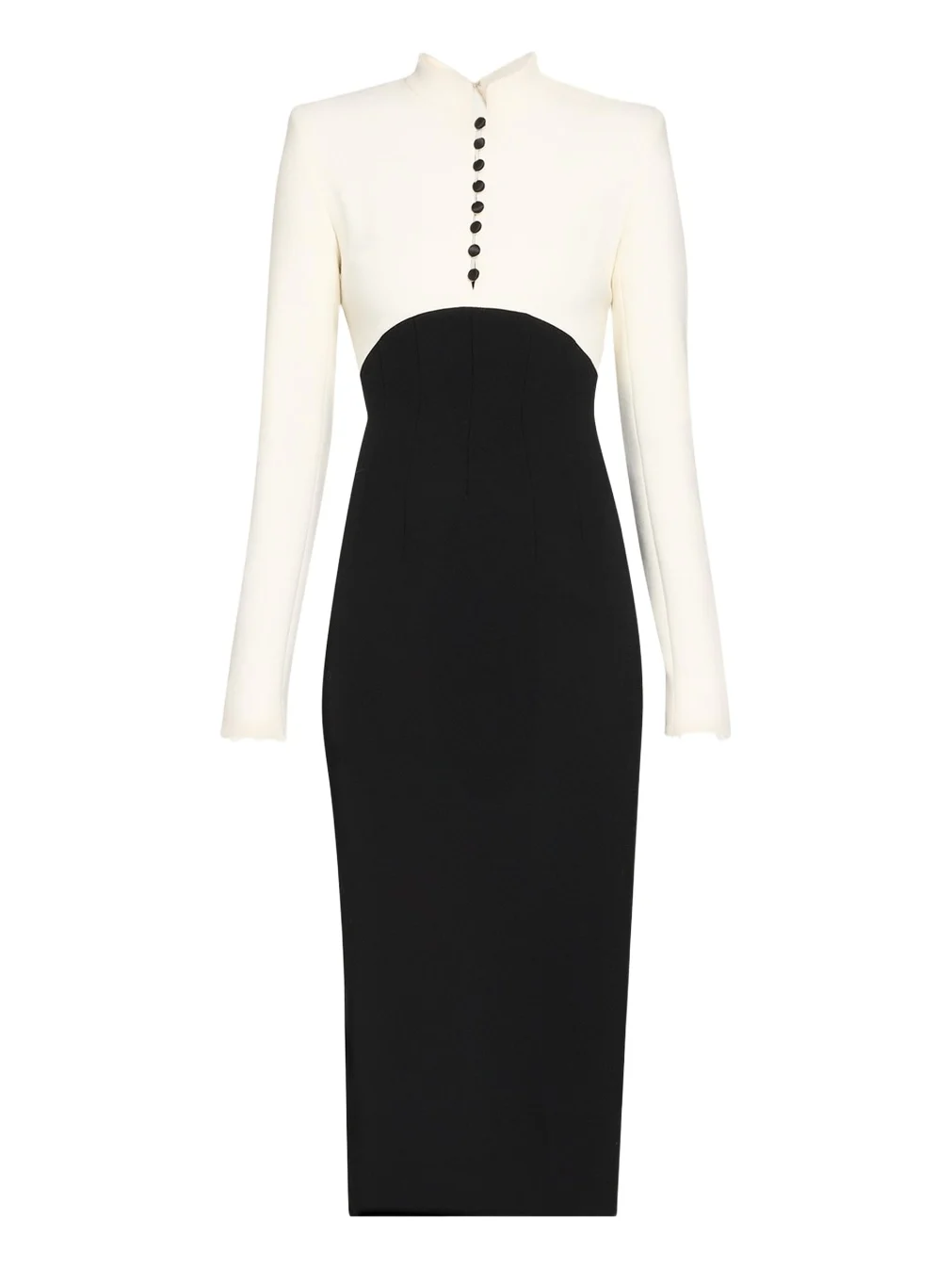 Colorblocked Stretch Wool Crêpe Cocktail Dress Colorblocked Stretch Wool Crêpe Cocktail Dress
