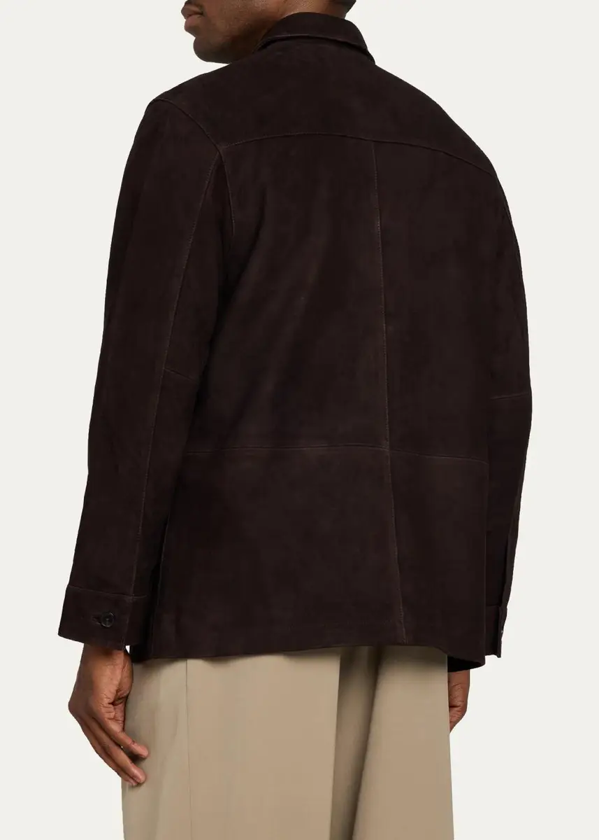 OFFICINE GÉNÉRALE Men's Suede Jacket | Thumbnail 3 OFFICINE GÉNÉRALE Men's Suede Jacket | Thumbnail 3