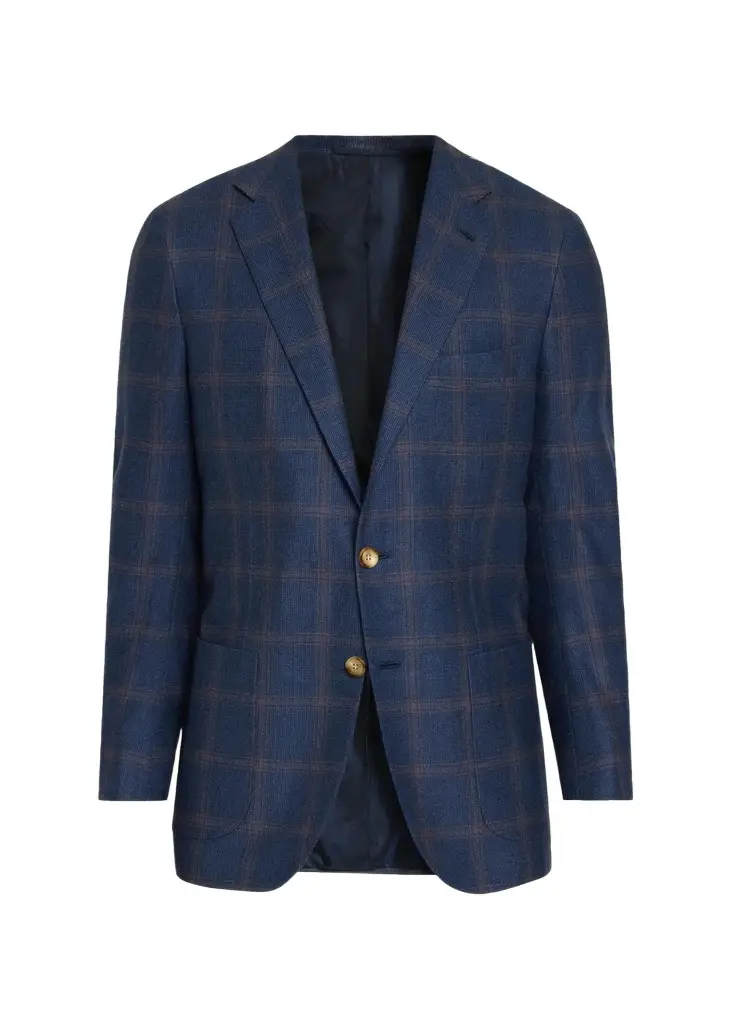 Kiton Men's Cashmere & Wool Windowpane Single-Breasted Sport Coat