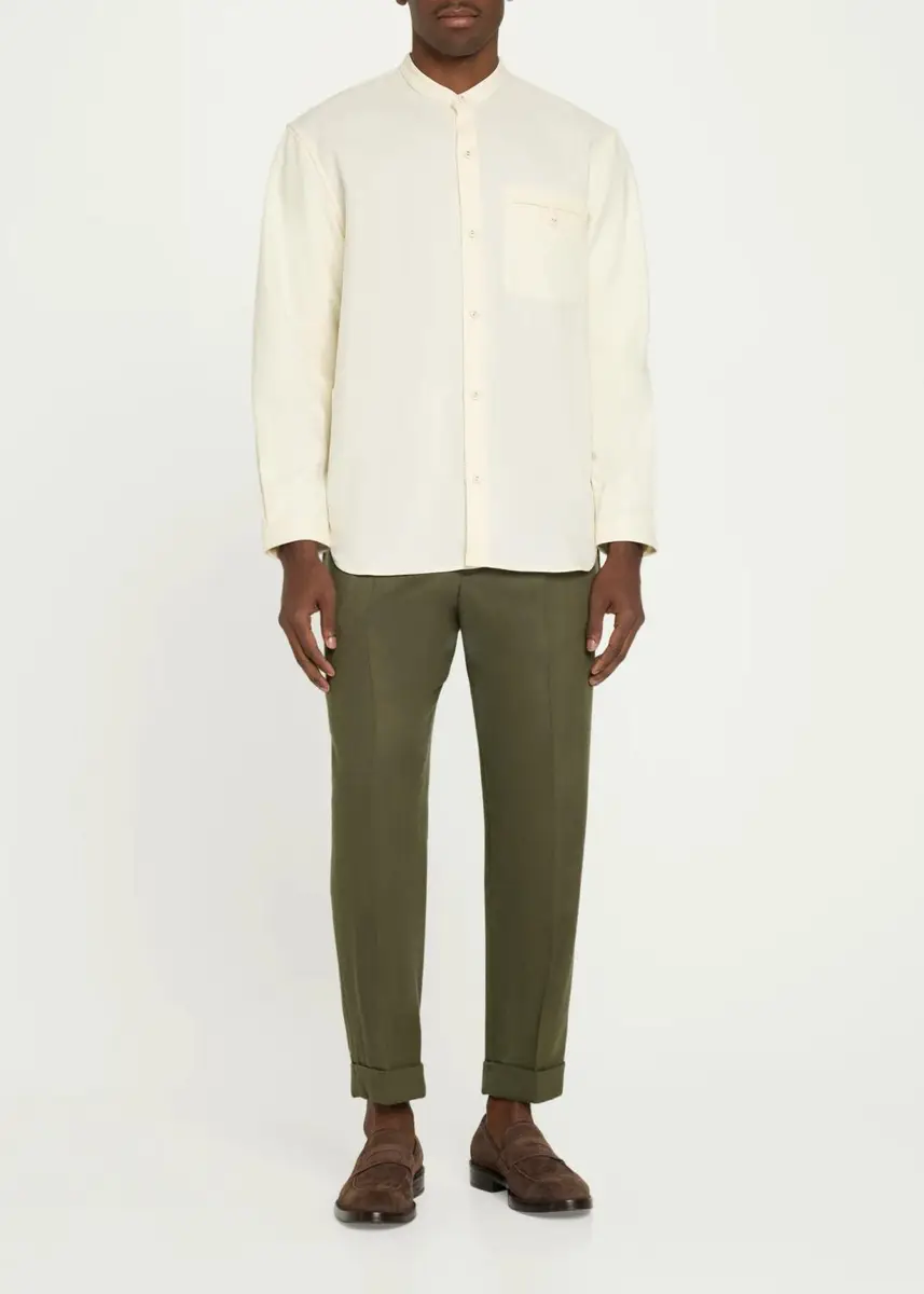 OFFICINE GÉNÉRALE Men's Wool Shirt | Thumbnail 2 OFFICINE GÉNÉRALE Men's Wool Shirt | Thumbnail 2