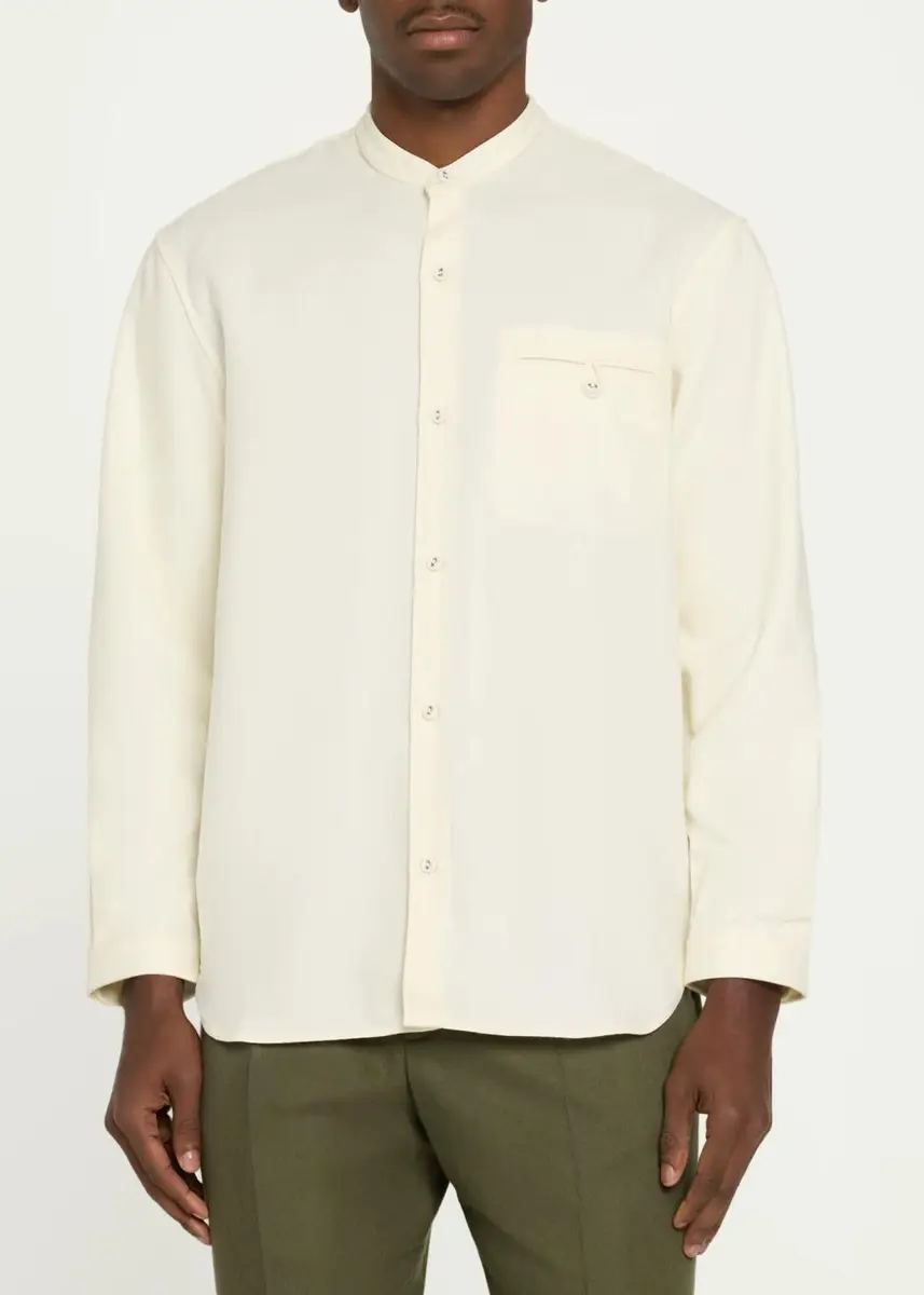 OFFICINE GÉNÉRALE Men's Wool Shirt | Thumbnail 4 OFFICINE GÉNÉRALE Men's Wool Shirt | Thumbnail 4