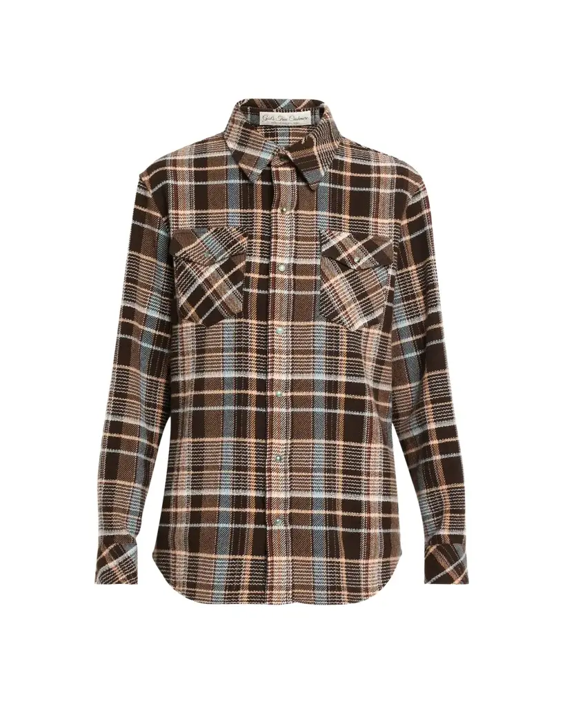 God’s True Cashmere Wilderness Plaid Cashmere Shirt