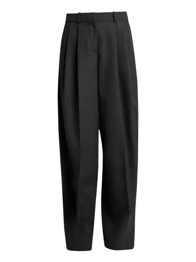 Wool Pleated Balloon Pants