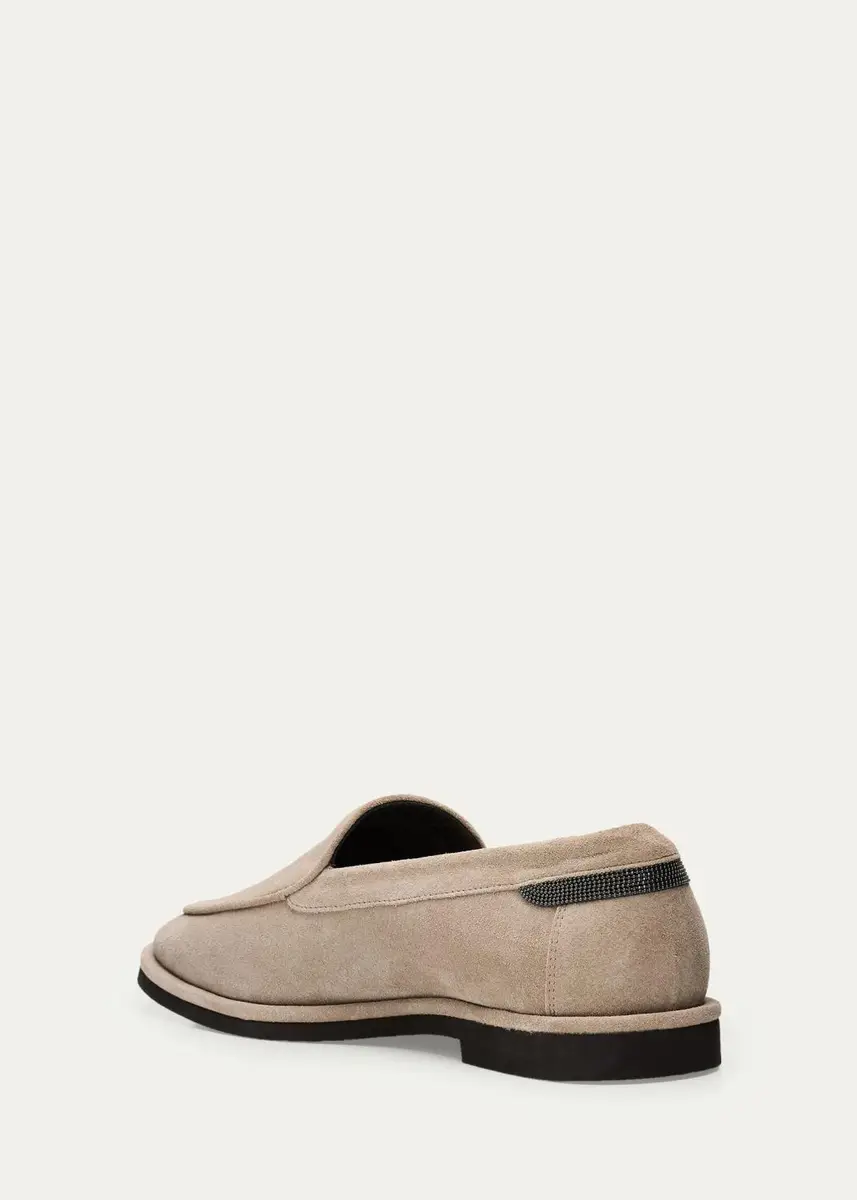 Brunello Cucinelli Suede Loafers w/ Monili | Thumbnail 2