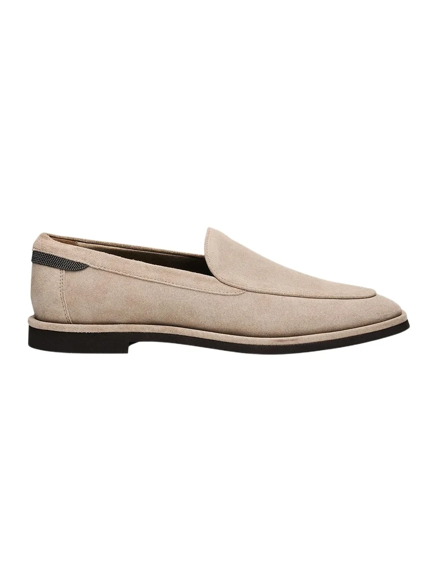 Suede Loafers w/ Monili