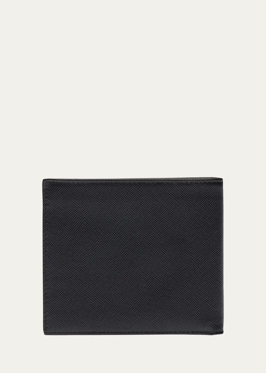 Prada Men's Saffiano Leather Bi-Fold Wallet | Thumbnail 3 Prada Men's Saffiano Leather Bi-Fold Wallet | Thumbnail 3
