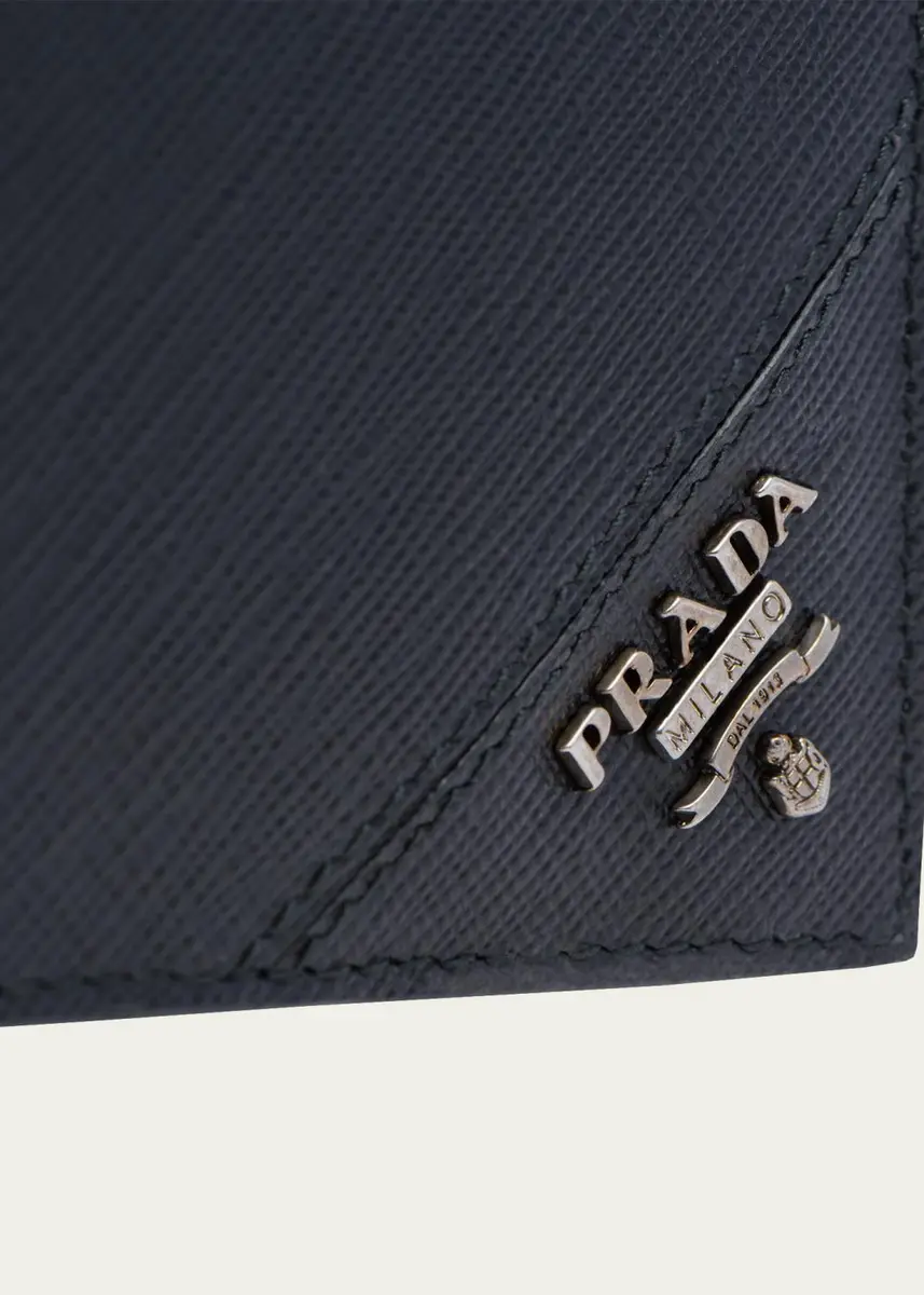 Prada Men's Saffiano Leather Bi-Fold Wallet | Thumbnail 4 Prada Men's Saffiano Leather Bi-Fold Wallet | Thumbnail 4