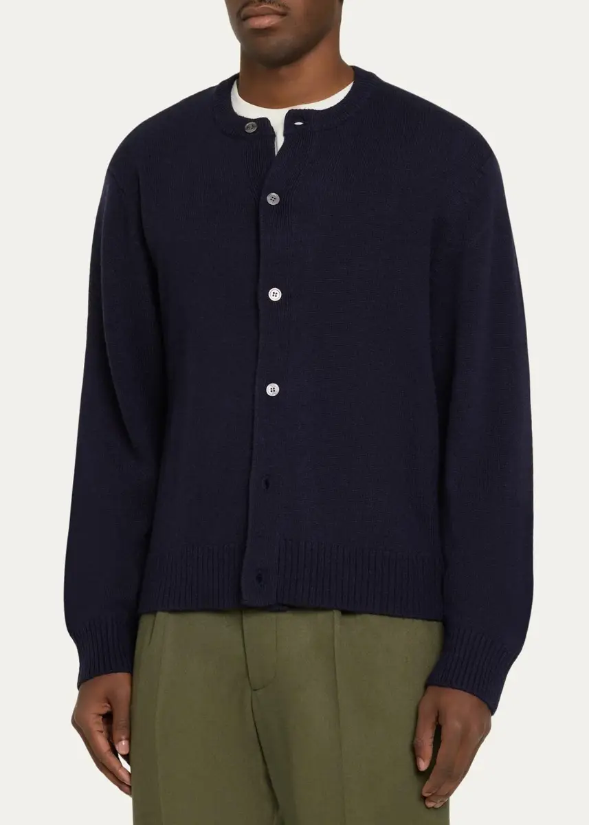 OFFICINE GÉNÉRALE Men's Wool & Cashmere Cardigan | Thumbnail 4 OFFICINE GÉNÉRALE Men's Wool & Cashmere Cardigan | Thumbnail 4