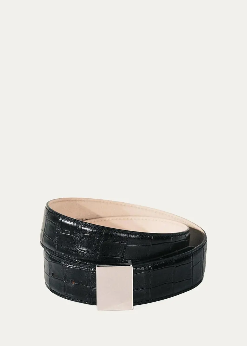 Déhanche Brandt Alligator-Embossed Leather Belt | Thumbnail 2 Déhanche Brandt Alligator-Embossed Leather Belt | Thumbnail 2