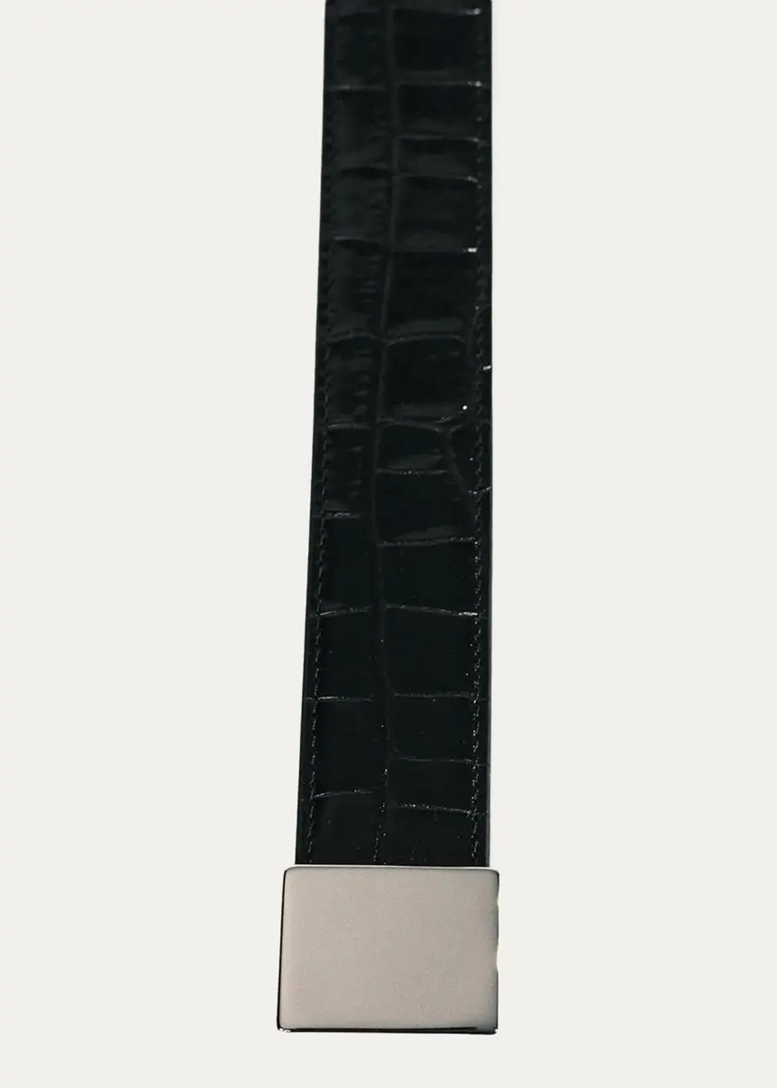 Déhanche Brandt Alligator-Embossed Leather Belt | Thumbnail 3 Déhanche Brandt Alligator-Embossed Leather Belt | Thumbnail 3