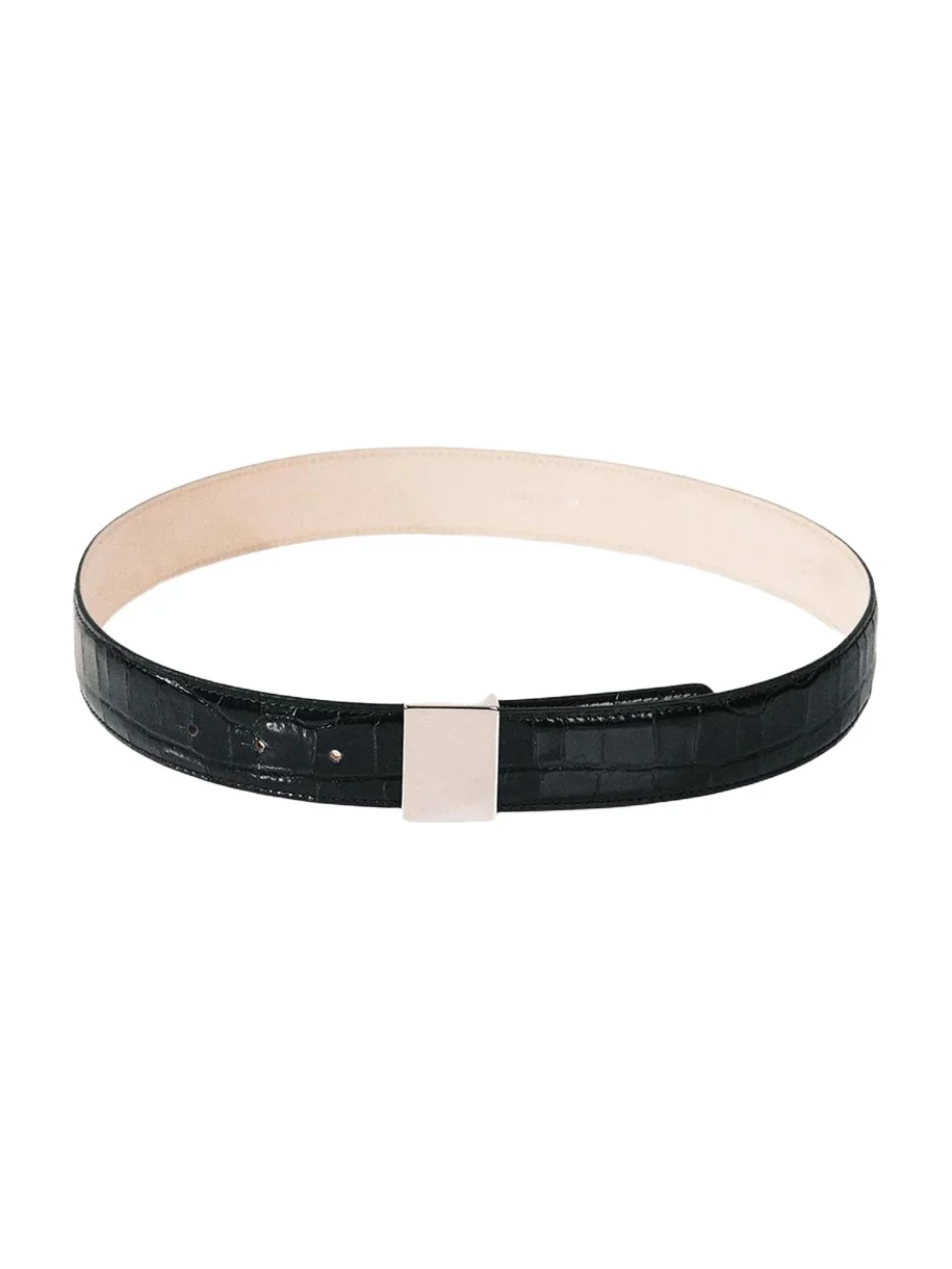 Brandt Alligator-Embossed Leather Belt