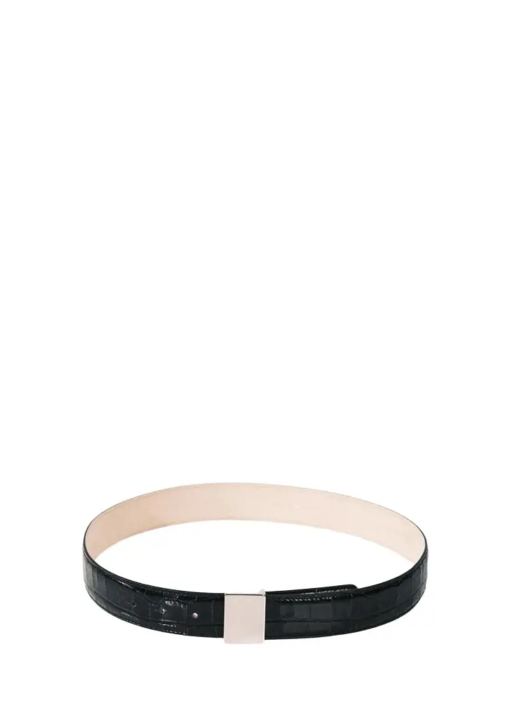 Brandt Alligator-Embossed Leather Belt Brandt Alligator-Embossed Leather Belt