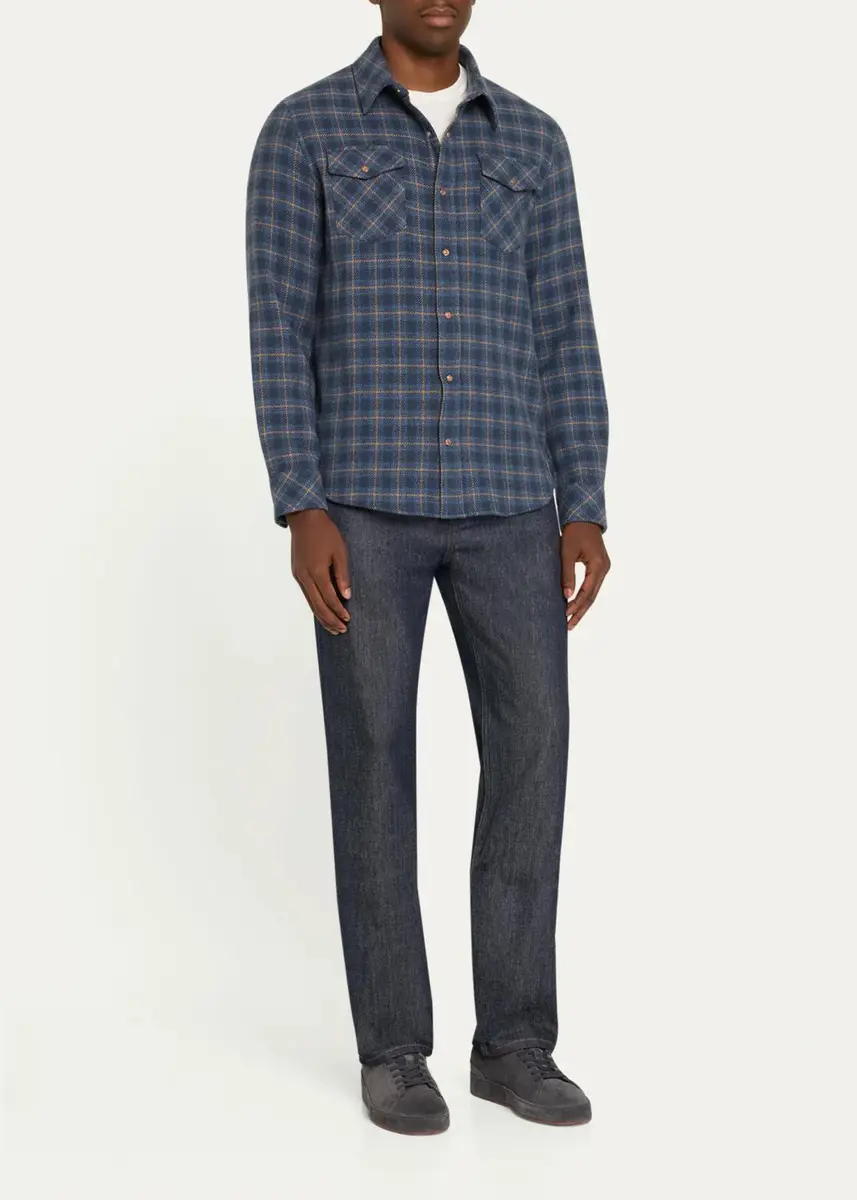 God’s True Cashmere Men's Checked Cashmere Shirt | Thumbnail 2 God’s True Cashmere Men's Checked Cashmere Shirt | Thumbnail 2