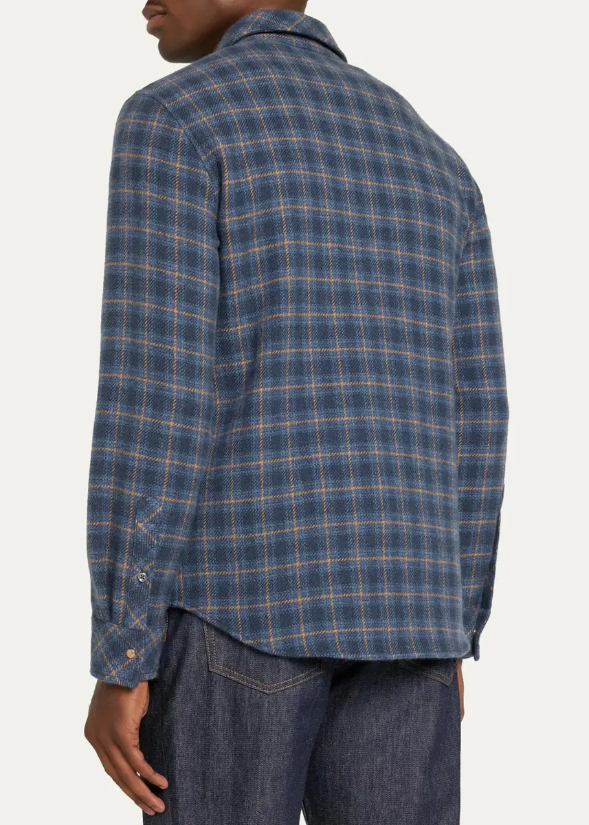 God’s True Cashmere Men's Checked Cashmere Shirt | Thumbnail 3 God’s True Cashmere Men's Checked Cashmere Shirt | Thumbnail 3