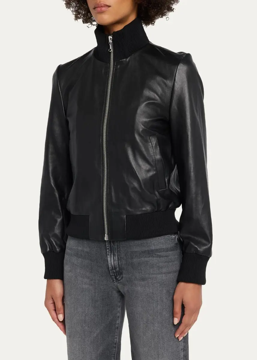 Sprwmn Jil Leather Bomber Jacket | Thumbnail 4 Sprwmn Jil Leather Bomber Jacket | Thumbnail 4
