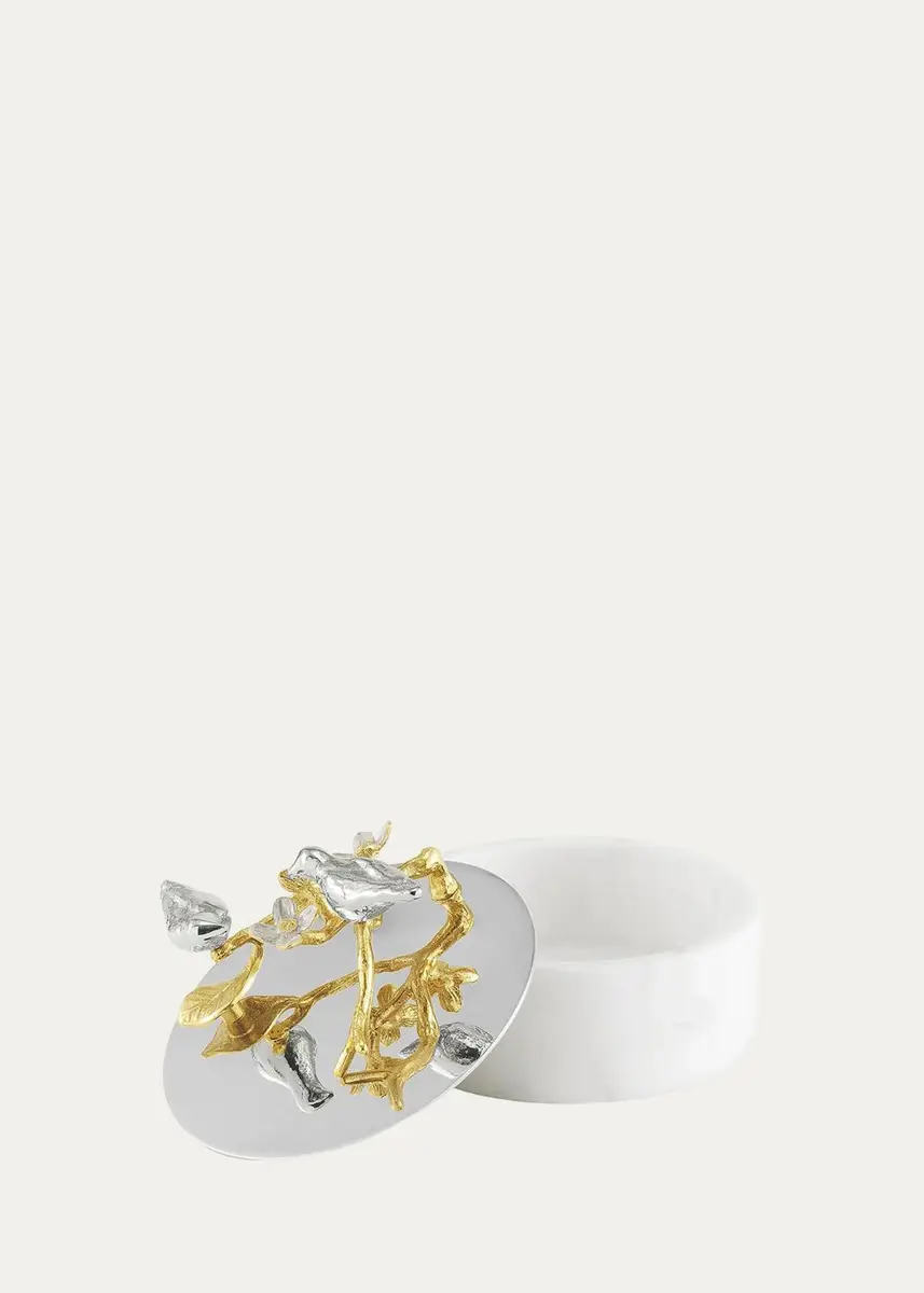 Michael Aram Lovebirds Silver & Gold Trinket Box | Thumbnail 3 Michael Aram Lovebirds Silver & Gold Trinket Box | Thumbnail 3