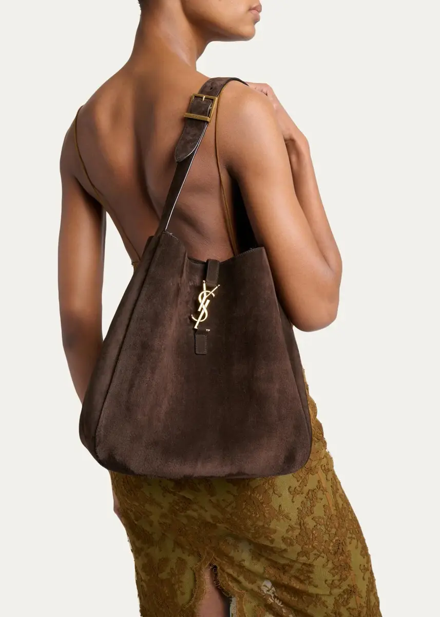 Saint Laurent Le 5 à 7 Large Shoulder Bag in Suede | Thumbnail 4 Saint Laurent Le 5 à 7 Large Shoulder Bag in Suede | Thumbnail 4