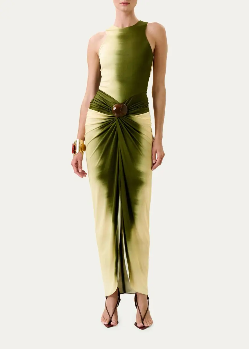 Silvia Tcherassi Leni Twisted Ombre Jersey Sleeveless Maxi Dress | Thumbnail 2 Silvia Tcherassi Leni Twisted Ombre Jersey Sleeveless Maxi Dress | Thumbnail 2
