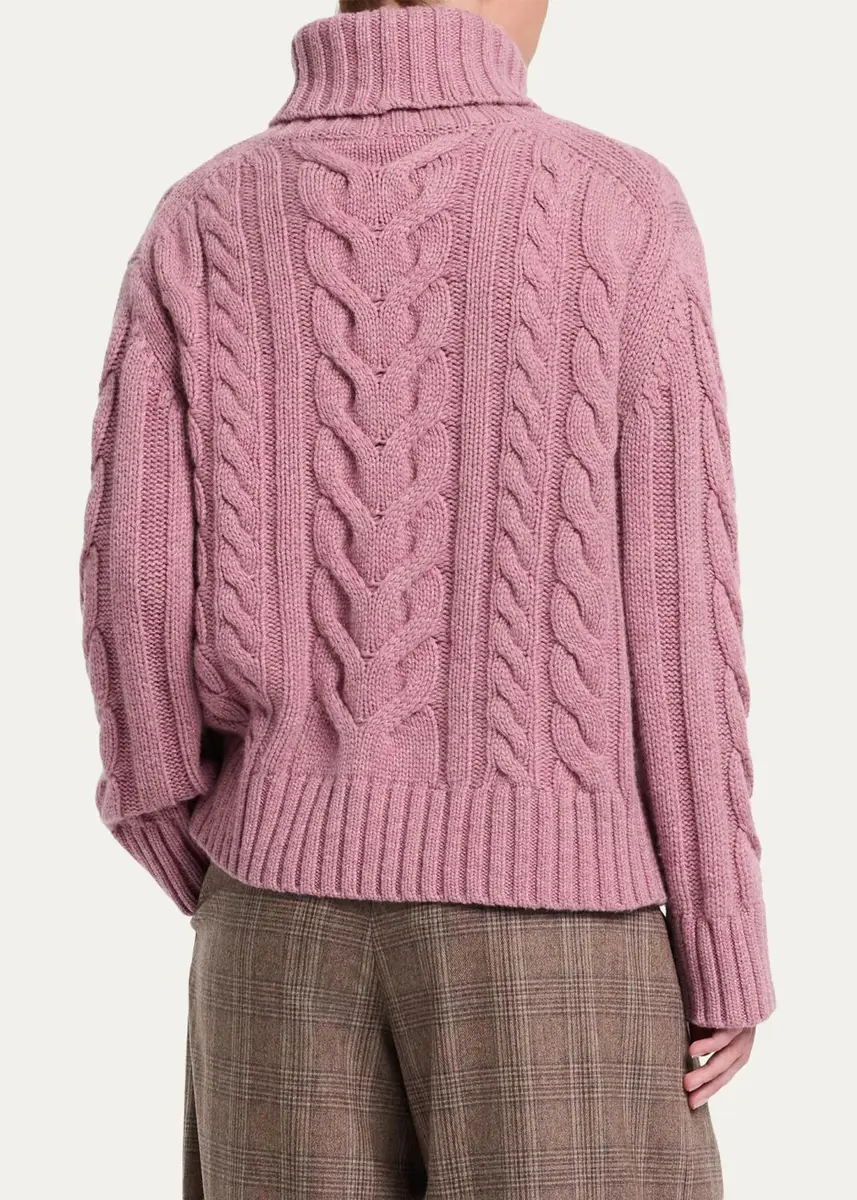 TWP Cashmere Turtleneck Cable-Knit Sweater | Thumbnail 3 TWP Cashmere Turtleneck Cable-Knit Sweater | Thumbnail 3