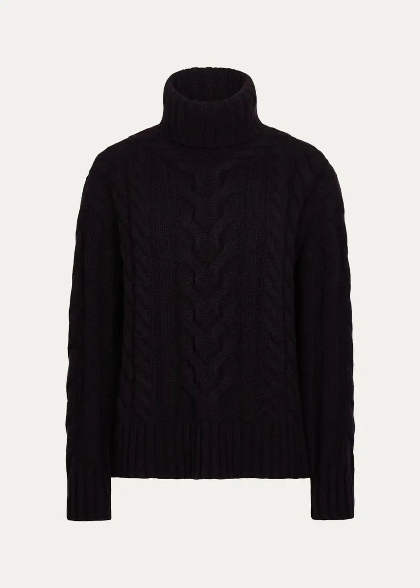 TWP Cashmere Turtleneck Cable-Knit Sweater | Thumbnail 8 TWP Cashmere Turtleneck Cable-Knit Sweater | Thumbnail 8