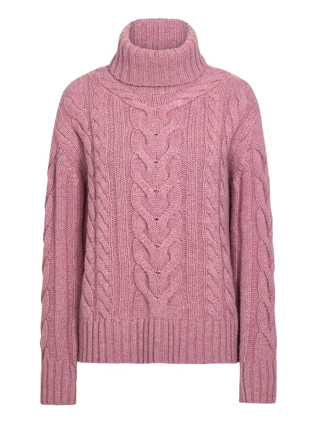 Cashmere Turtleneck Cable-Knit Sweater Cashmere Turtleneck Cable-Knit Sweater