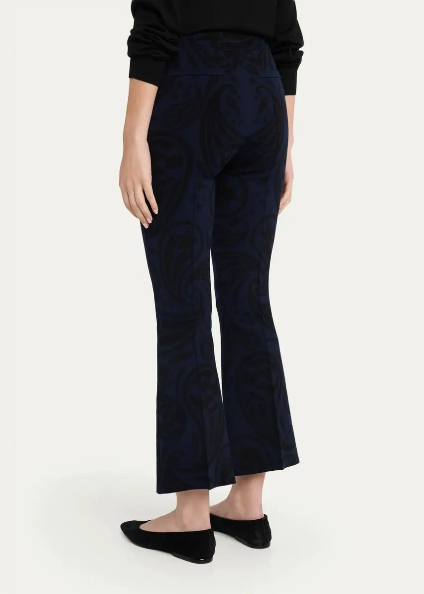 HIGH SPORT Cosmic Paisley Flared-Leg Crop Pants | Thumbnail 3