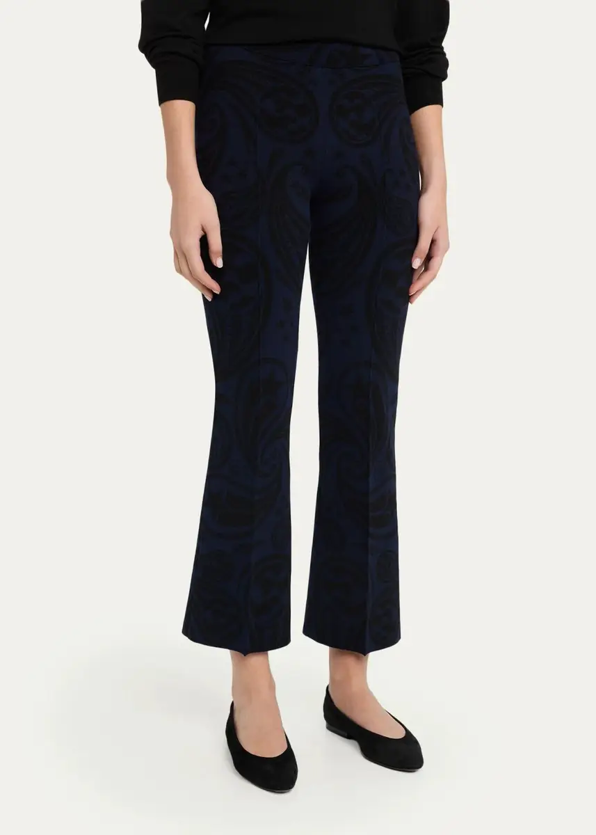 HIGH SPORT Cosmic Paisley Flared-Leg Crop Pants | Thumbnail 4
