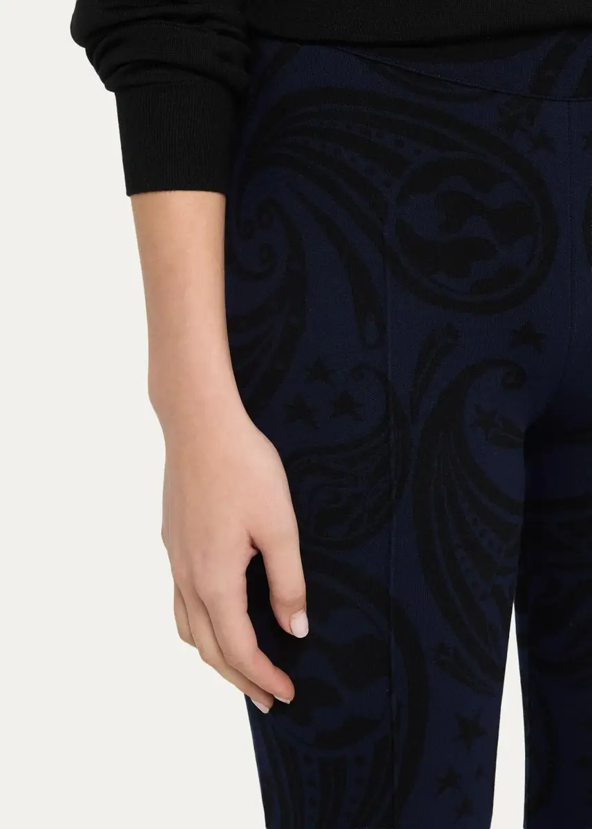 HIGH SPORT Cosmic Paisley Flared-Leg Crop Pants | Thumbnail 5