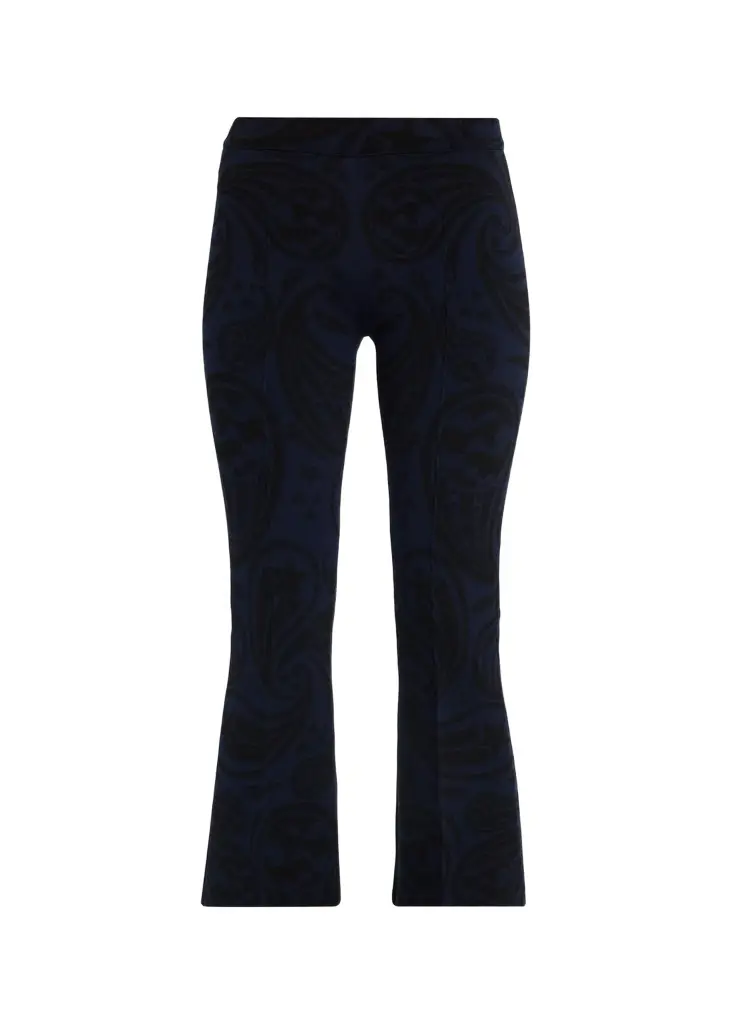 HIGH SPORT Cosmic Paisley Flared-Leg Crop Pants
