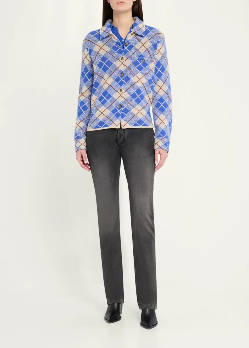 Guest In Residence Dylan Plaid Cashmere-Knit Shirt | Thumbnail 2 Guest In Residence Dylan Plaid Cashmere-Knit Shirt | Thumbnail 2