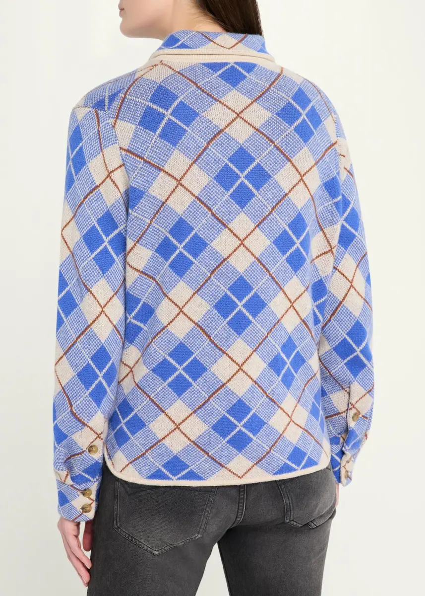 Guest In Residence Dylan Plaid Cashmere-Knit Shirt | Thumbnail 3 Guest In Residence Dylan Plaid Cashmere-Knit Shirt | Thumbnail 3
