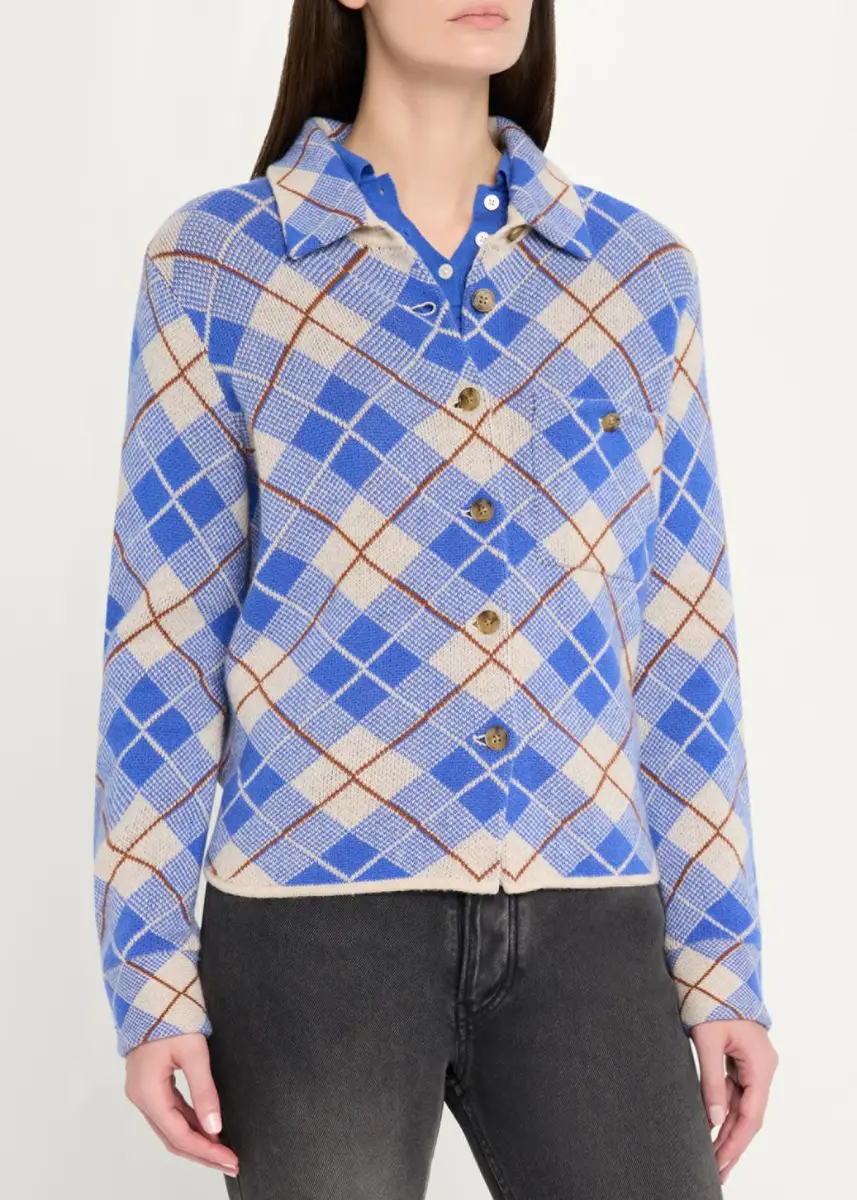 Guest In Residence Dylan Plaid Cashmere-Knit Shirt | Thumbnail 4 Guest In Residence Dylan Plaid Cashmere-Knit Shirt | Thumbnail 4