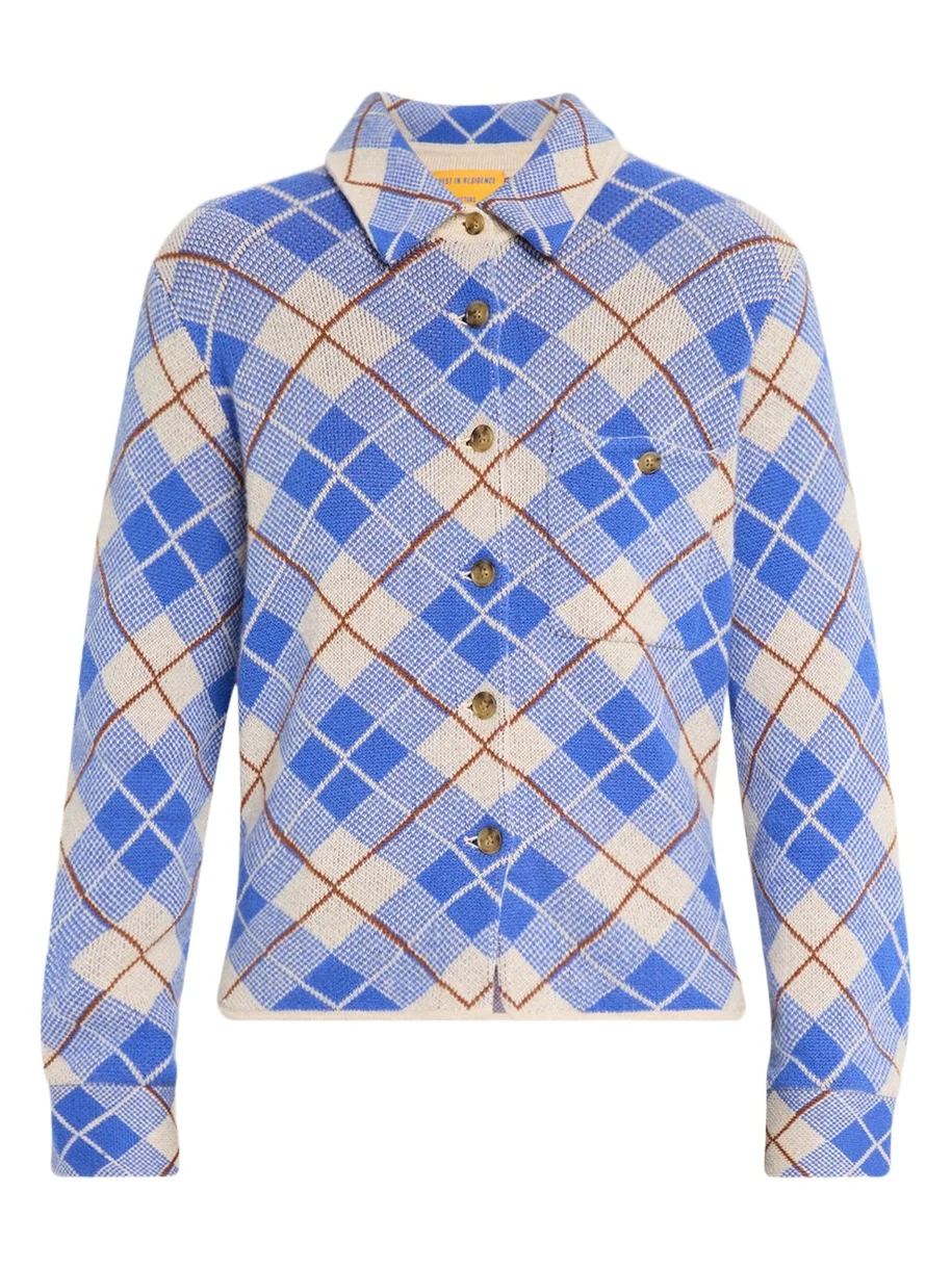 Guest In Residence Dylan Plaid Cashmere-Knit Shirt