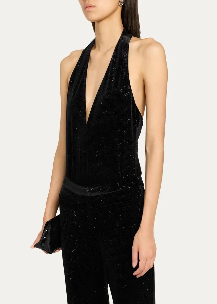 Ramy Brook Zia Halter Plunge Bodysuit | Thumbnail 4 Ramy Brook Zia Halter Plunge Bodysuit | Thumbnail 4