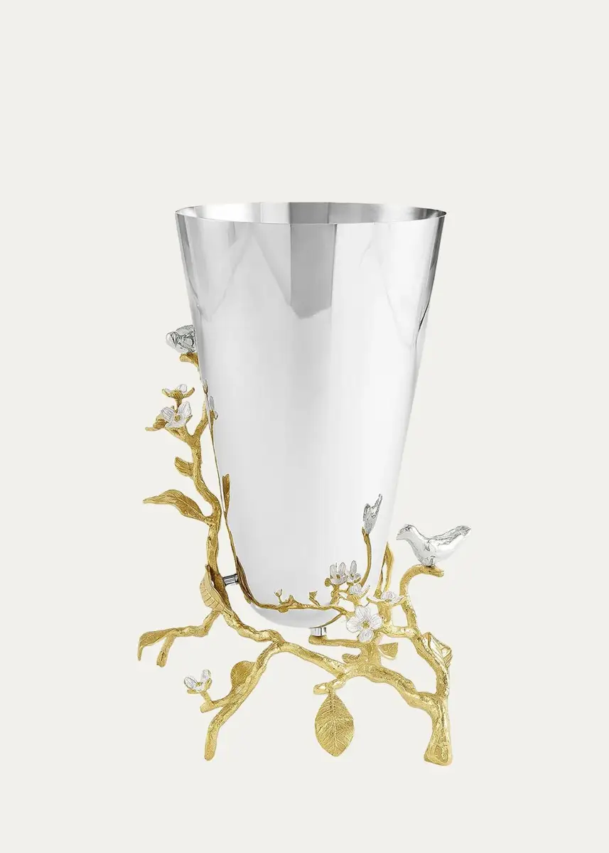 Michael Aram Lovebirds Silver & Gold Medium Vase | Thumbnail 2