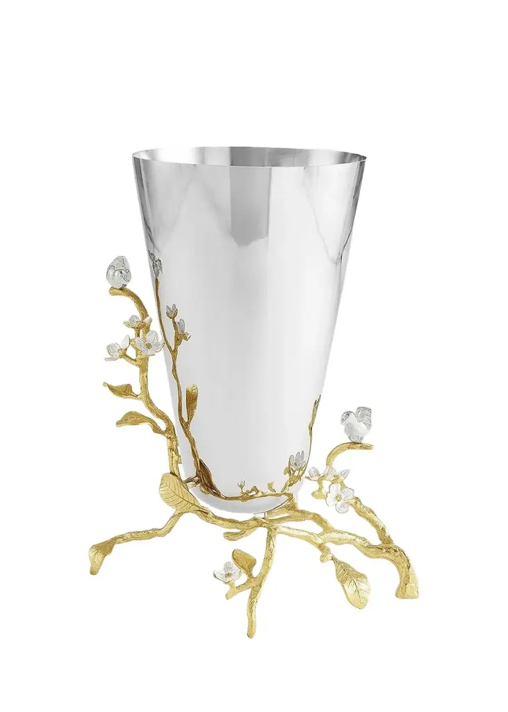 Michael Aram Lovebirds Silver & Gold Medium Vase