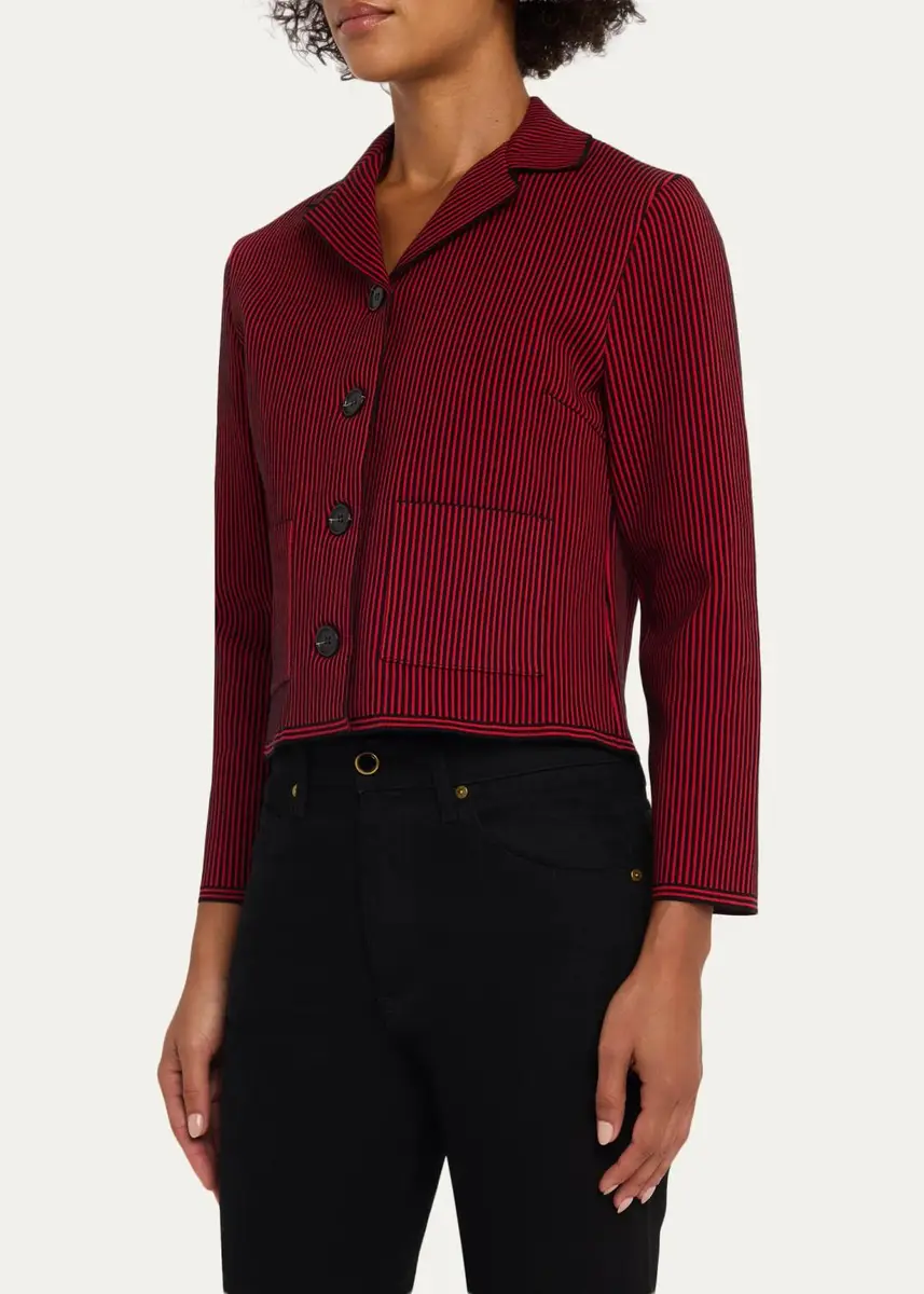 HIGH SPORT Maude Seersucker Single-Breasted Jacket | Thumbnail 4 HIGH SPORT Maude Seersucker Single-Breasted Jacket | Thumbnail 4