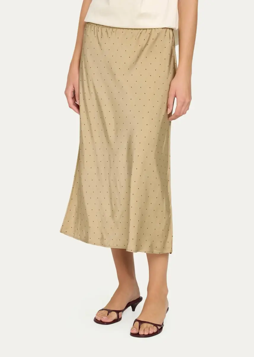 Vince Grid Dot Slip Skirt | Thumbnail 4 Vince Grid Dot Slip Skirt | Thumbnail 4