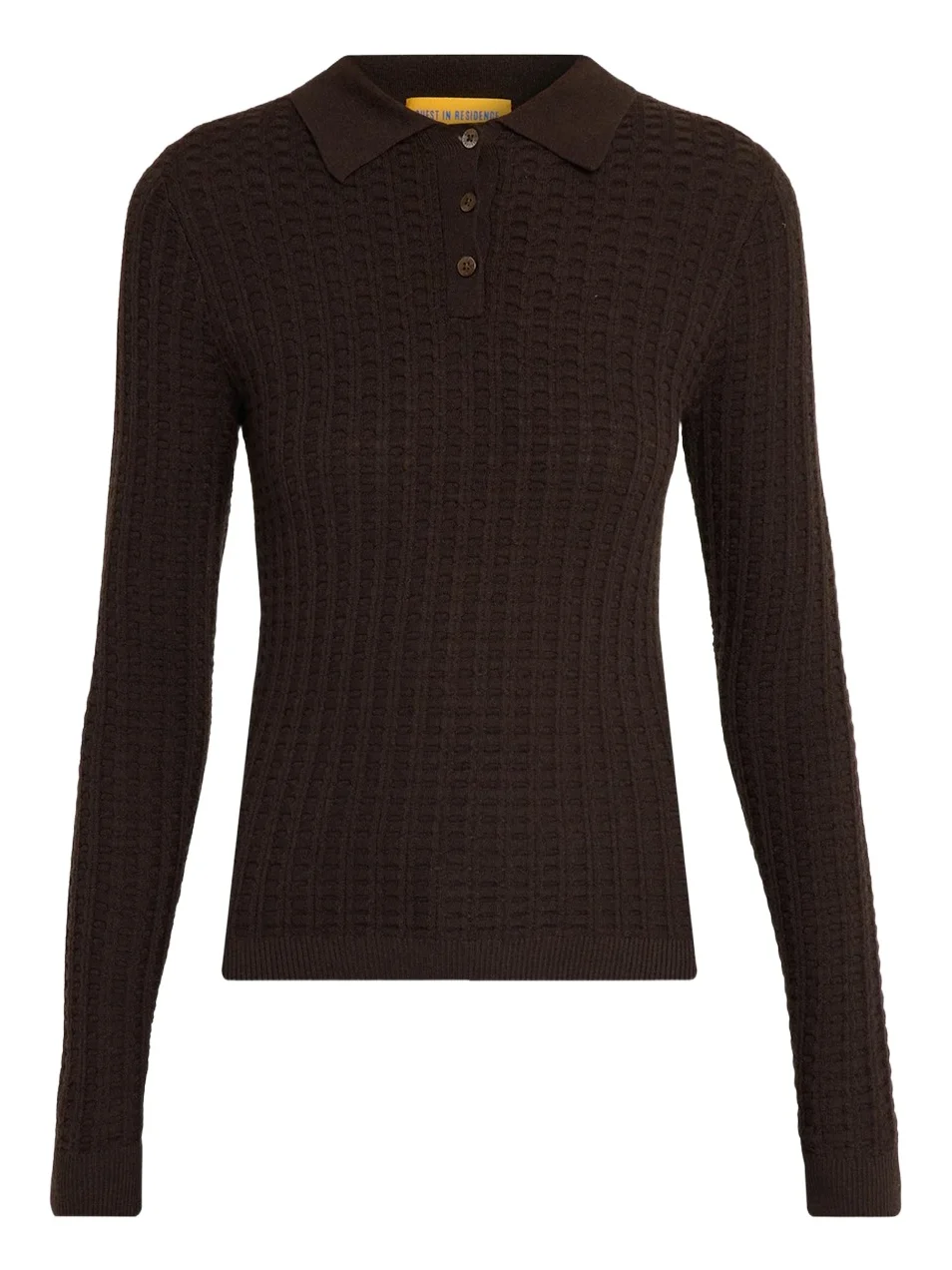 Waffle-Knit Cashmere Polo Sweater Waffle-Knit Cashmere Polo Sweater