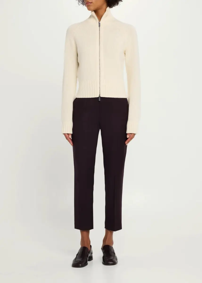 Theory Raglan-Sleeve Zip Wool Knit Cardigan | Thumbnail 2