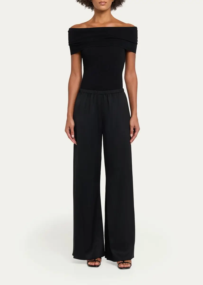 Simkhai Roni Satin Wide-Leg Pants | Thumbnail 6 Simkhai Roni Satin Wide-Leg Pants | Thumbnail 6