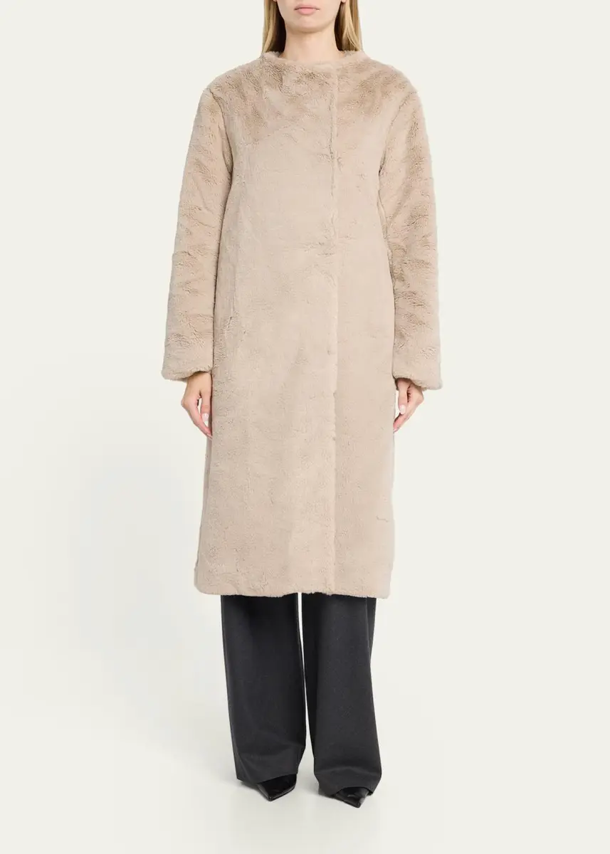 Maria McManus Faux Fur Long Car Coat | Thumbnail 2 Maria McManus Faux Fur Long Car Coat | Thumbnail 2