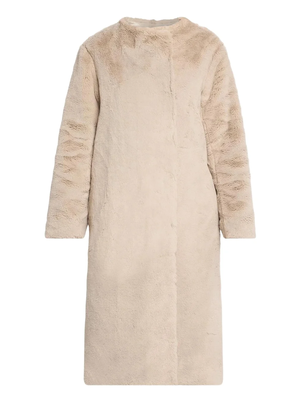 Faux Fur Long Car Coat