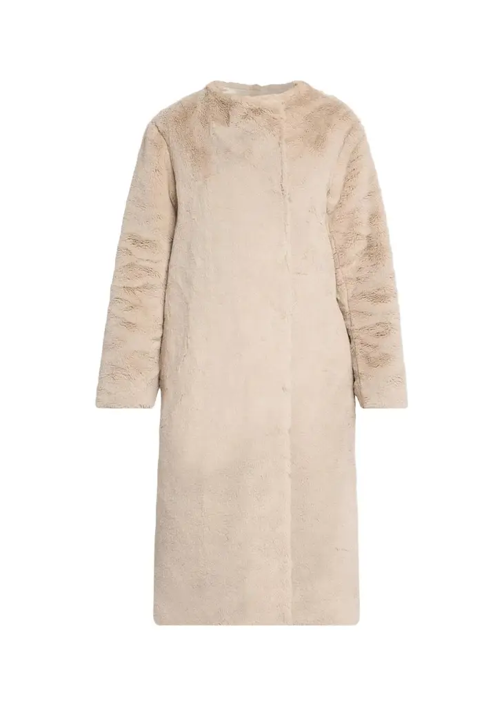 Maria McManus Faux Fur Long Car Coat