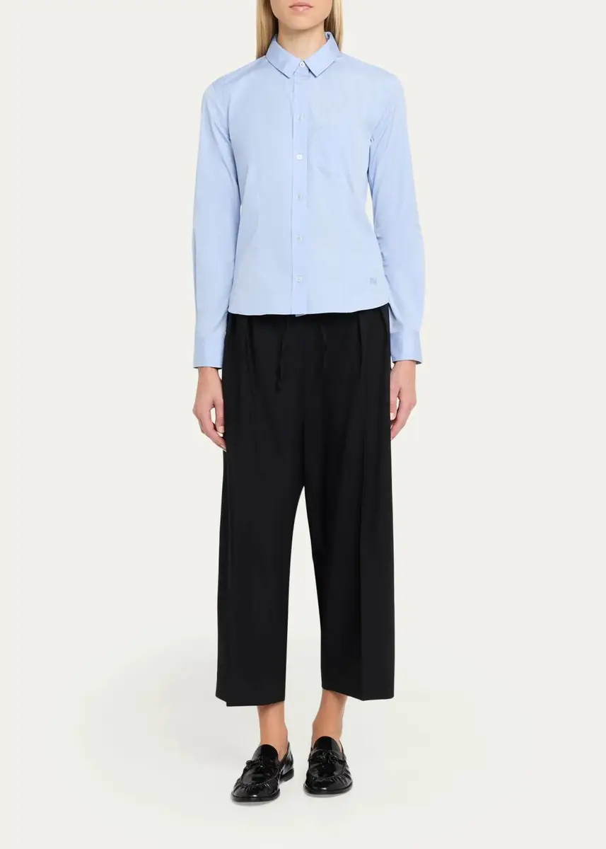 HIGH SPORT Cotton Woven Poplin Button-Down Shirt | Thumbnail 2 HIGH SPORT Cotton Woven Poplin Button-Down Shirt | Thumbnail 2